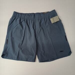 Mitre Men’s L Elastic Waist Blue Shorts With 7” Inseam NWT